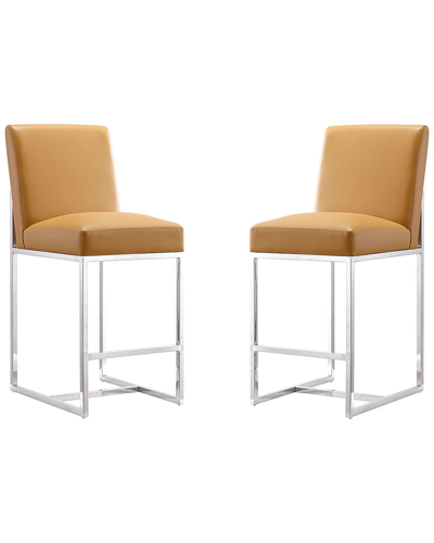 Manhattan Comfort Set Of 2 Element Counter Stools