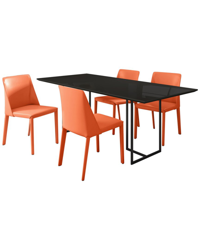 Manhattan Comfort Paris Dining Chair In Orange