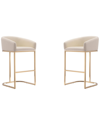 Manhattan Comfort Set Of 2 Louvre Bar Stools