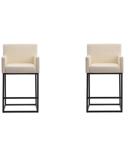 MANHATTAN COMFORT MANHATTAN COMFORT SET OF 2 AMBASSADOR COUNTER STOOLS