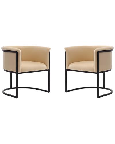 Manhattan Comfort Set Of 2 Bali Dining Chairs In Black