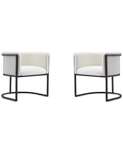 Manhattan Comfort Set Of 2 Bali Dining Chairs In Black