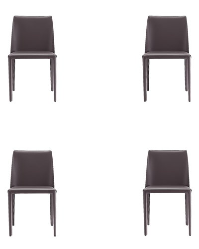 Manhattan Comfort Set Of 4 Paris Dining Chairs