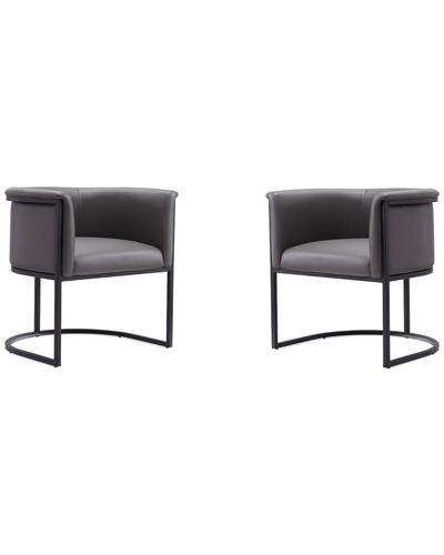 Manhattan Comfort Set Of 2 Bali Dining Chairs In Black