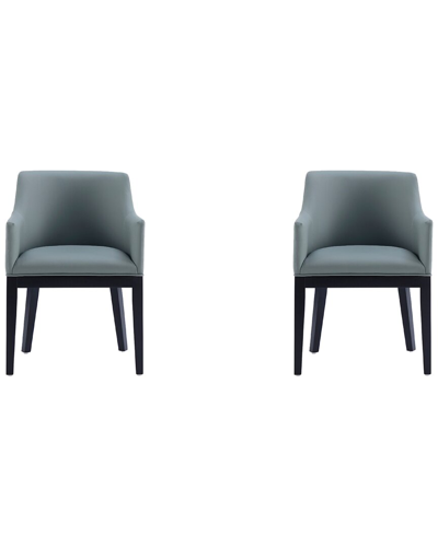Manhattan Comfort Set Of 2 Gansevoort Armchairs In Black