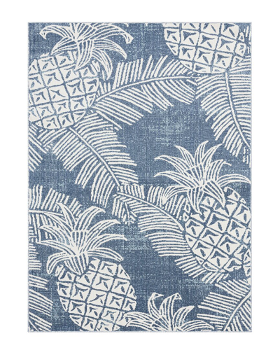 Tommy Bahama Malibu Pineapple Coastal Indoor/outdoor Rug In Navy