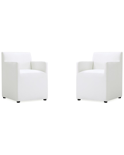 Manhattan Comfort Set Of 2 Anna Square Dining Armchairs