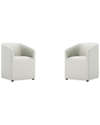 MANHATTAN COMFORT MANHATTAN COMFORT SET OF 2 ANNA ROUND DINING ARMCHAIRS