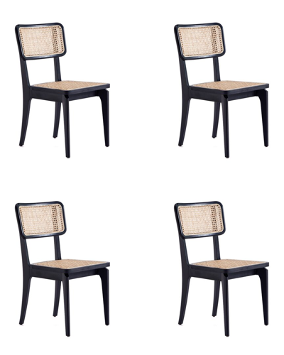 Manhattan Comfort Set Of 4 Giverny Dining Chairs