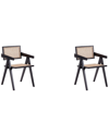 Manhattan Comfort Set Of 2 Hamlet Dining Arm Chairs