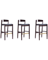 Manhattan Comfort Set Of 3 Klismos Bar Stools