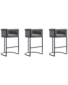 Manhattan Comfort Set Of 3 Cosmopolitan Bar Stools