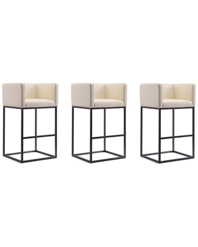 Manhattan Comfort Set Of 3 Embassy Bar Stools