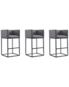 Manhattan Comfort Set Of 3 Embassy Bar Stools
