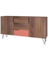 Manhattan Comfort Beekman 62.99 Sideboard In Brown And Black