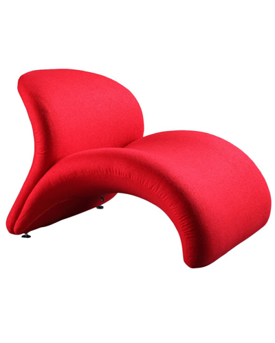 Manhattan Comfort Rosebud Accent Chair In Red