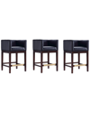Manhattan Comfort Set Of 3 Kingsley Counter Stools
