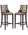 Manhattan Comfort Set Of 2 Fifth Avenue Bar Stools