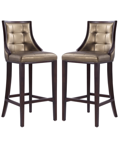 Manhattan Comfort Set Of 2 Fifth Avenue Bar Stools