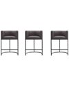 Manhattan Comfort Set Of 3 Cosmopolitan Counter Stools
