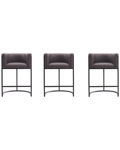 Manhattan Comfort Set Of 3 Cosmopolitan Counter Stools