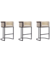 MANHATTAN COMFORT MANHATTAN COMFORT SET OF 3 COSMOPOLITAN BAR STOOLS