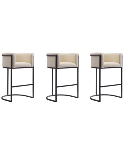 Manhattan Comfort Set Of 3 Cosmopolitan Bar Stools