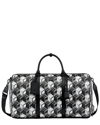 Mcm Women's Black/white Cubic Monogram Canvas Weekender Duffel Bag In Black
