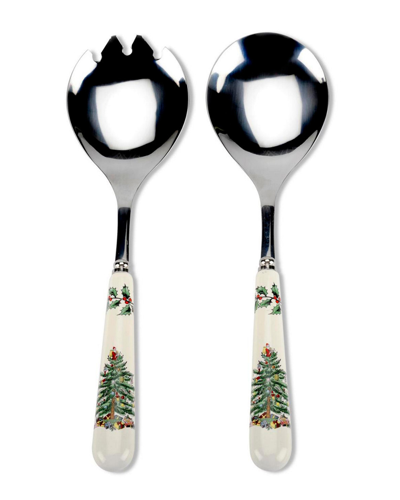 Spode Christmas Tree Set Of 2 Salad Servers