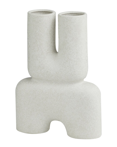 The Novogratz Peyton Lane Abstract Ceramic U-shaped Vase In White