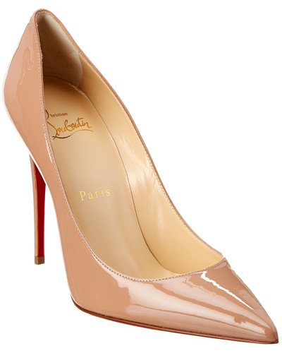 Christian Louboutin Kate 100 Patent Pump In Beige