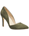 H Halston Kendall Faux Suede Pump In Green