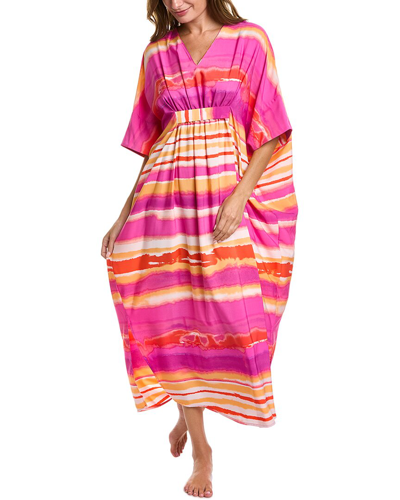 Natori Nikko Caftan Dress In Pink