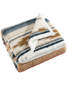 Wrangler Coyote Sands Sherpa Reversible Throw Blanket In Light Beige