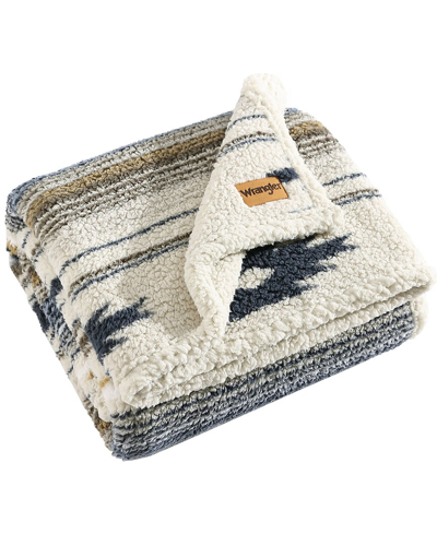 Wrangler Coyote Sands Sherpa Reversible Throw Blanket