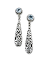 SAMUEL B. SAMUEL B. SILVER 1.00 CT. TW. BLUE TOPAZ FILIGREE EARRINGS