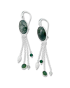 SAMUEL B. SAMUEL B. SILVER GEMSTONE TASSEL EARRINGS