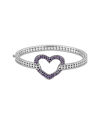 SAMUEL B. SAMUEL B. SILVER 1.37 CT. TW. AMETHYST BANGLE BRACELET