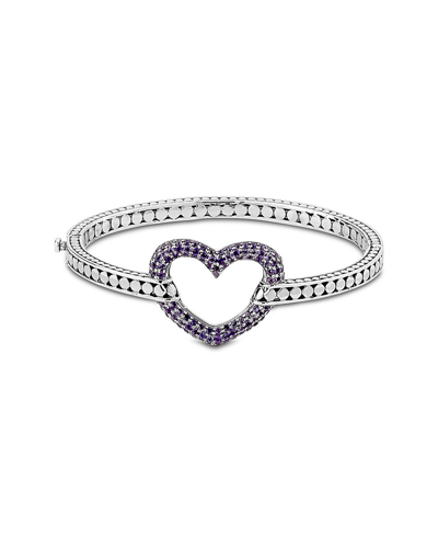 Samuel B. Silver 1.37 Ct. Tw. Amethyst Bangle Bracelet