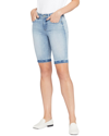Nydj Plus Womens Denim Boyfriend Denim Shorts In Blue