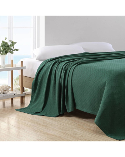 Nautica Ripple Cove King Cotton Blanket In Green