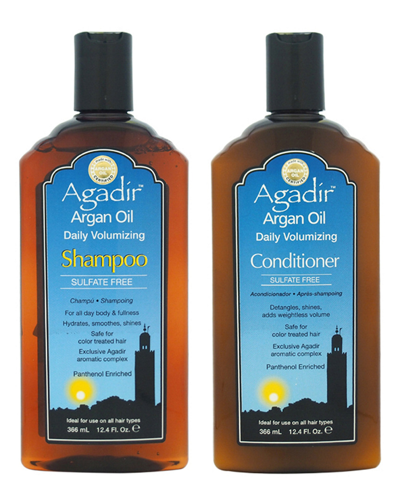 Agadir 2pc Argan Oil Daily Volumizing Shampoo & Conditioner Kit