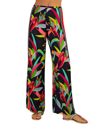 Trina Turk Birds Of Paradise Printed Split Hem Coverup Pants
