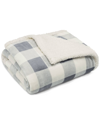Eddie Bauer Nautica Mountain Plaid Chrome Throw In Silver