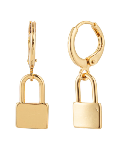 Eye Candy La Luxe Collection 24k Plated Lock Huggie Earrings