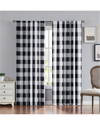 Truly Soft Everyday Buffalo Plaid Black Window Curtain In Black