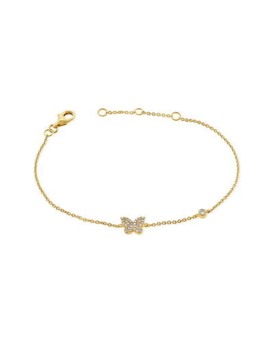 Sabrina Designs 14k 0.14 Ct. Tw. Diamond Butterfly Bracelet In Gold