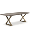 Urbia Brooks 79in X Base Dining Table In Grey