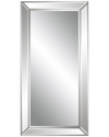 Hewson Long Mirror With Beveled Panels In Silver