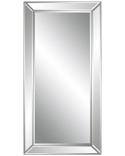 Hewson Long Mirror With Beveled Panels In Silver